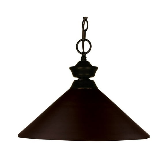 1 Light Pendant In Billiard Style 14 Inches Wide By 8 Inches High     -Traditional Installation Z-Lite 100701Brz-Mbrz