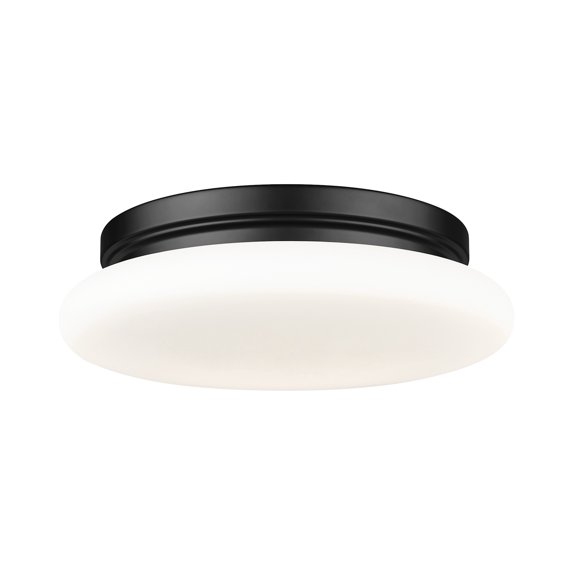 Z-Lite 1025F12-MB-LED Soleil 12" Wide Flush Mount Drum Ceiling Fixture - Black