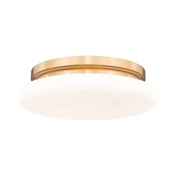 Z-Lite 1025F12-MGLD-LED Soleil 12" Wide Flush Mount Drum Ceiling Fixture - Gold