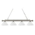 thumbnail image 1 of Z Lite 102704BN-AWL14 Riviera 4 Light Island-Billiard with White Linen Shade, Brushed Nickel - 13.75 x 14 x 65 in., 1 of 1