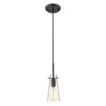 thumbnail image 1 of Z-Lite 132MP-BRZ 1 Light Mini Pendant Clear Seedy, 1 of 2
