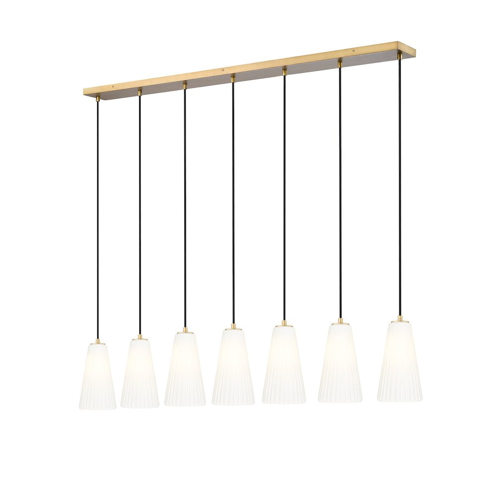 Artemis Matte Black 14-Light Linear Steel Chandelier