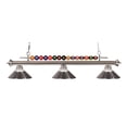 thumbnail image 1 of Z-Lite Shark 3 Light Billiard Light in Brushed Nickel, 1 of 7