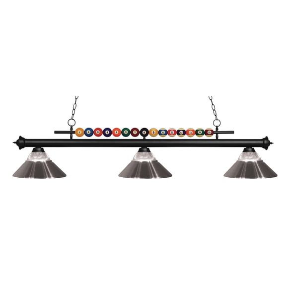 3 Light Island/Billiard In Billiard Style 16 Inches Wide By 15 Inches High Z-Lite 170Mb-Rbn