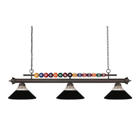 Z-Lite - Shark - 3 Light Island/Billiard in Billiard Style - 14 Inches Wide by