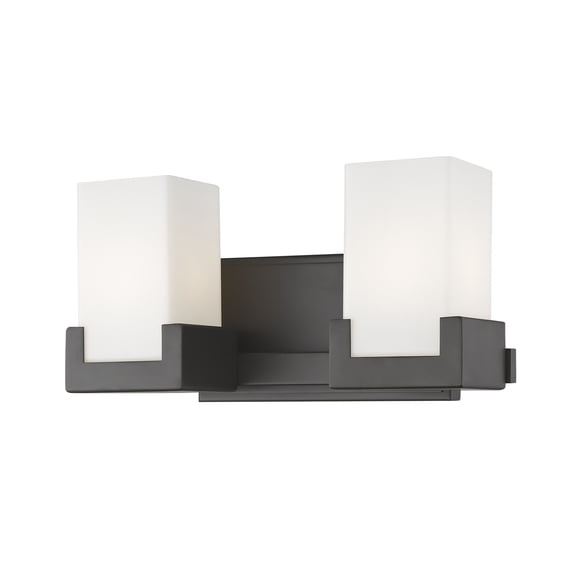 1920-2V-BRZ-LED-Z-Lite-Peak - 16W 2 LED Bath Vanity in Fusion Style - 13 Inches Wide by 8 Inches High-Bronze Finish