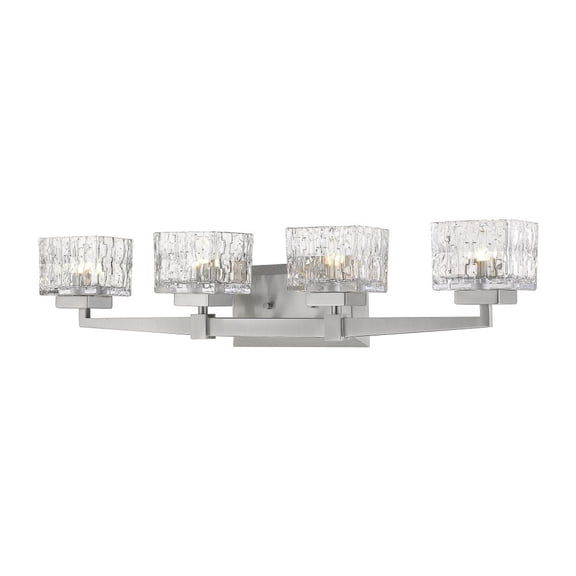 4 Light Bath Vanity In Metropolitan Style 29.5 Inches Wide By 6.5 Inches High-Brushed Nickel Finish Z-Lite 1927-4V-Bn