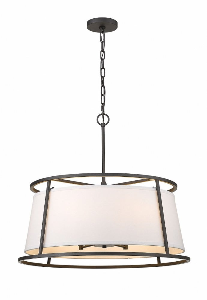 Z Lite 1935-26IO 26 in. Lenyx Pendant 6 Light Iron Ore Pendant