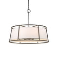 thumbnail image 1 of Z-Lite Lenyx 8 Light 32" Round Fabric Shade Steel Pendant in Iron Ore, 1 of 7