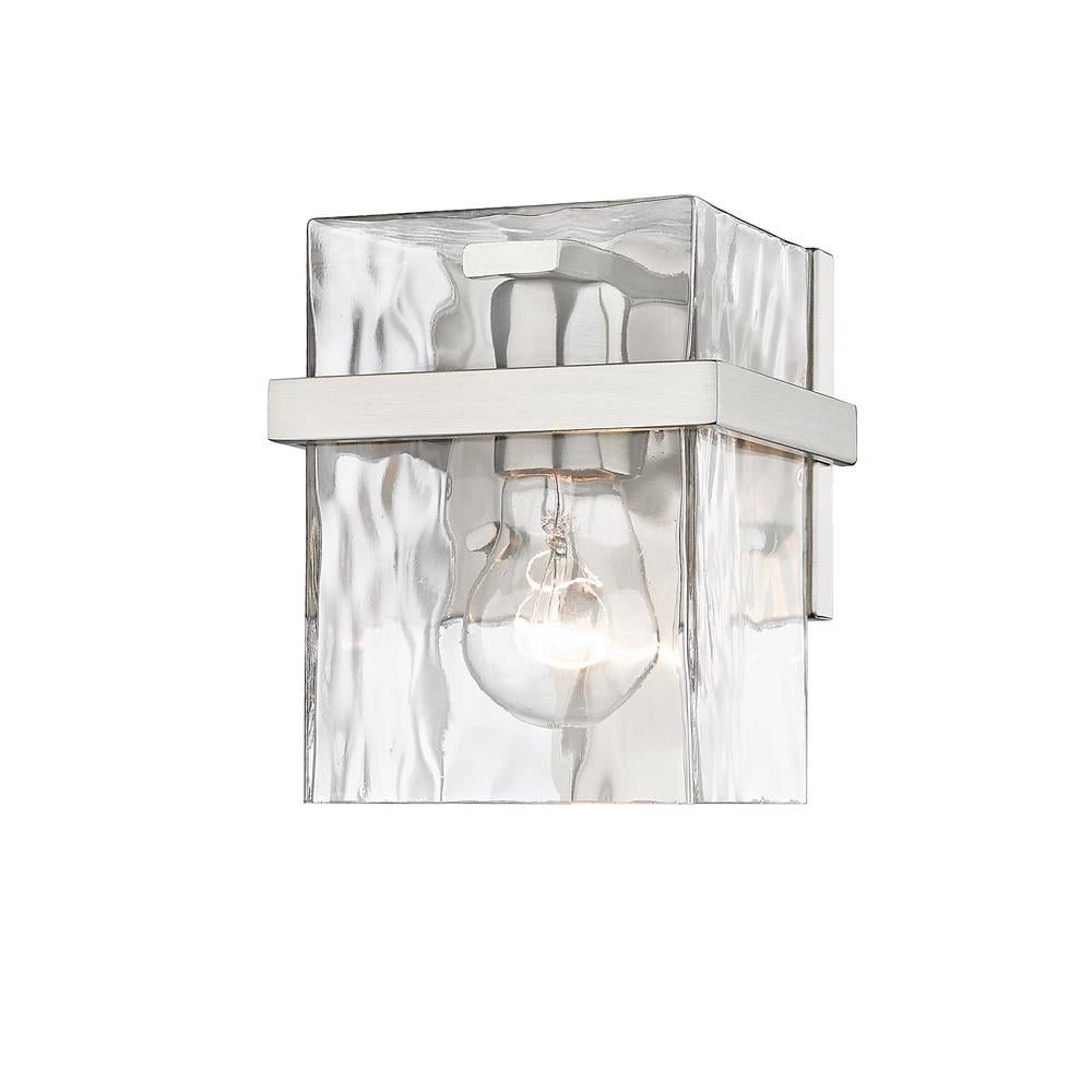 Glacier Modern Gold 7-Light Linear Chandelier with Textured Glass