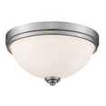 thumbnail image 1 of Z-Lite Ashton 2 Light Flush Mount in Matte Opal and Brushed Nickel, 1 of 2