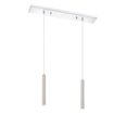 thumbnail image 1 of Z-Lite Forest 2 Light Steel LED Island Pendant in Brushed Nickel and Chrome, 1 of 7