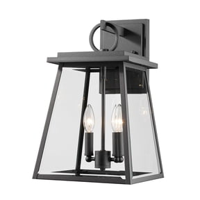 521M-BK-Z-Lite-Broughton - 2 Light Outdoor Wall Sconce In Craftsman Style-17.5 Inches Tall and 10.25 Inches Wide