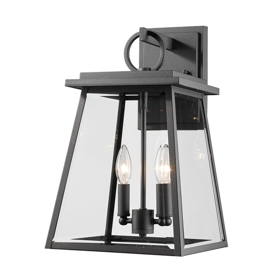 521M-BK-Z-Lite-Broughton - 2 Light Outdoor Wall Sconce In Craftsman Style-17.5 Inches Tall and 10.25 Inches Wide