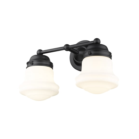 735-2V-MB-Z-Lite-Vaughn - 2 Light Bath Vanity In Transitional Style-9.5 Inches Tall and 15.5 Inches Wide-Matte Black Finish