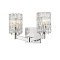 thumbnail image 1 of Z-Lite Aubrey 2 Light Clear Glass Steel Vanity Light in Chrome, 1 of 7