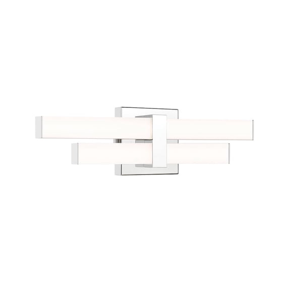 Z-Lite Zane 2 Light Vanity in Chrome Frame Finish