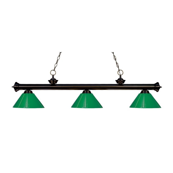 3 Light Billiard Light 200-3BRZ-PGR