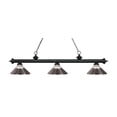 thumbnail image 1 of 3 Light Island/Billiard In Billiard Style 14.25 Inches Wide By 14.75 Inches High-Matte Black Finish-Brushed Nickel Shade Color Z-Lite 200-3Mb-Rbn, 1 of 2