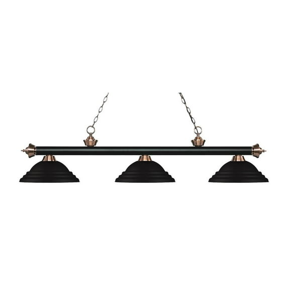 Z-Lite Rivera 3 Light Game Table Light in Matte Black