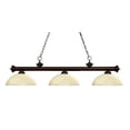thumbnail image 1 of Z-Lite 200-3BRZ-DGM14 Riviera 14"W 3 Light Billiard in Bronze with Golden Mottle, 1 of 2