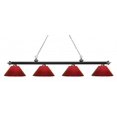 thumbnail image 1 of Z-Lite-200-4MB+BN-PRD-Riviera - Four Light Island/Billiard Red Glass Matte Black/Brushed Nickel, 1 of 7