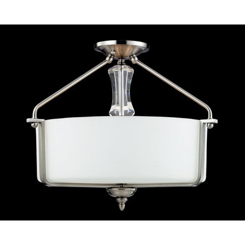Z-Lite Avignon 3 Light Semi-Flush Mount in Brushed Nickel