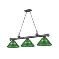 thumbnail image 1 of Z Lite 2306-3BP-ARG 3 x 60W Cordon Medium Dimmable Billiard Light, Green, 1 of 7