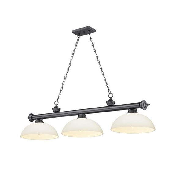 Z Lite 2306-3BP-DMO14 3 x 60W Cordon Medium Dimmable Billiard Light, Matte Opal