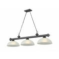 thumbnail image 1 of Z Lite 2306-3BP-DWL14 3 x 60W Cordon Medium Dimmable Billiard Light, White Linen, 1 of 10