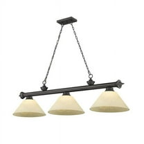 Z Lite 2306-3BRZ-AGM14 3 x 60W Cordon Medium Dimmable Billiard Light, Golden Mottle