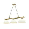 thumbnail image 1 of Z-Lite Cordon 3 Light Billiard, Steel Frame, Matte Opal Shade Color, 1 of 8