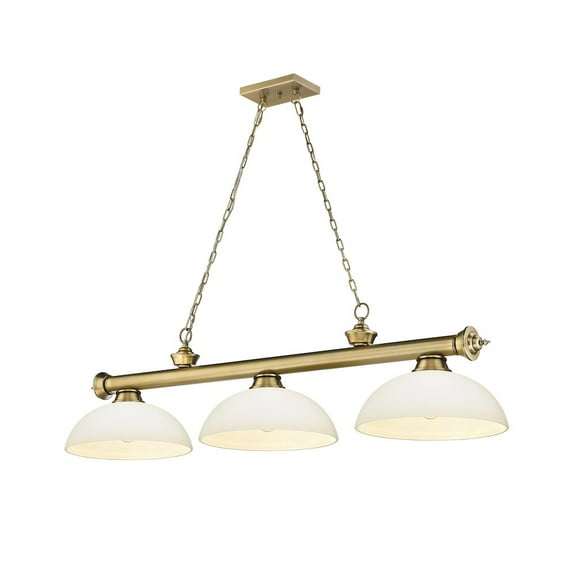 Z-Lite Cordon 3 Light Billiard, Steel Frame, Matte Opal Shade Color