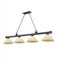Z Lite 2306-4BRZ-AGM14 4 x 60W Cordon Medium Dimmable Billiard Light, Golden Mottle