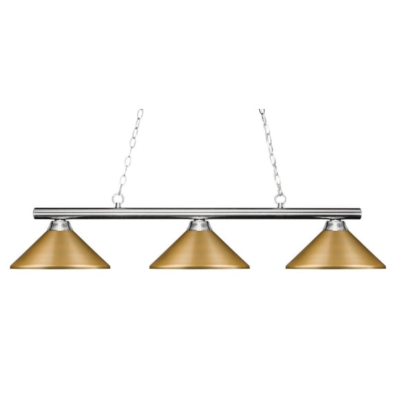 Z-Lite Sharp Shooter 3 Light Billiard Light in Chrome