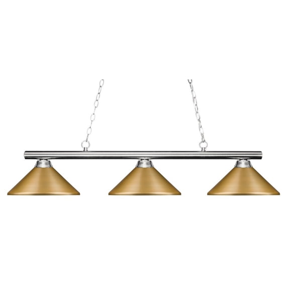 Z-Lite Sharp Shooter 3 Light Billiard Light in Chrome