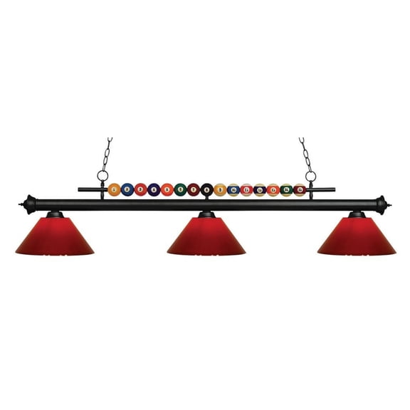 Z-Lite Shark 3 Light Billiard Light in Matte Black