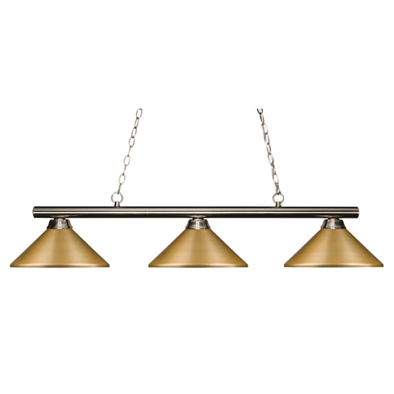 3 Light Billiard Light 155-3BN-MSG