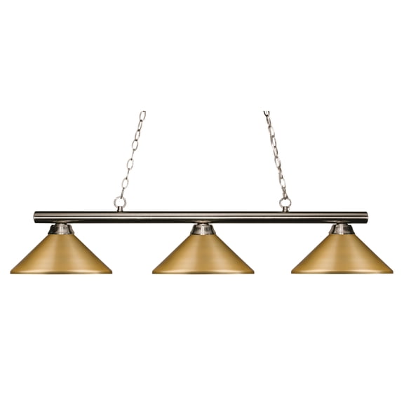 3 Light Billiard Light 155-3BN-MSG
