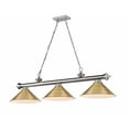thumbnail image 1 of 2306-3BN-RB15-Z-Lite-Cordon - 3 Light Billiard In Traditional and Classical Style-14 Inches Tall and 14 Inches Wide, 1 of 7
