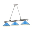 thumbnail image 1 of 2306-3BN-MEB-Z-Lite-Cordon - 3 Light Billiard In Traditional and Classical Style-14 Inches Tall and 14 Inches Wide, 1 of 7