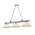 thumbnail image 1 of Z-Lite 2306-3BN-WM16 Cordon 3 Light 16" Wide Billiard Chandelier - White, 1 of 7