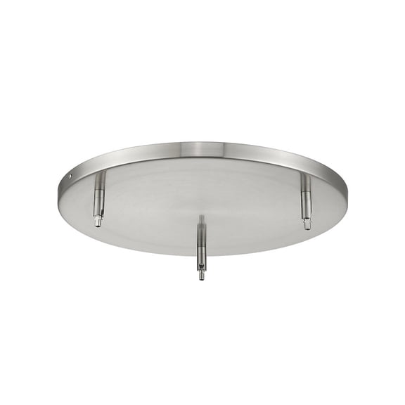 Z-Lite 3 Light Ceiling Plate, Brushed Nickel Frame Finish