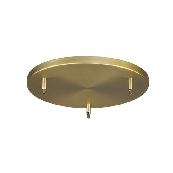 Z-Lite 3 Light Ceiling Plate, Heritage Brass Frame Finish