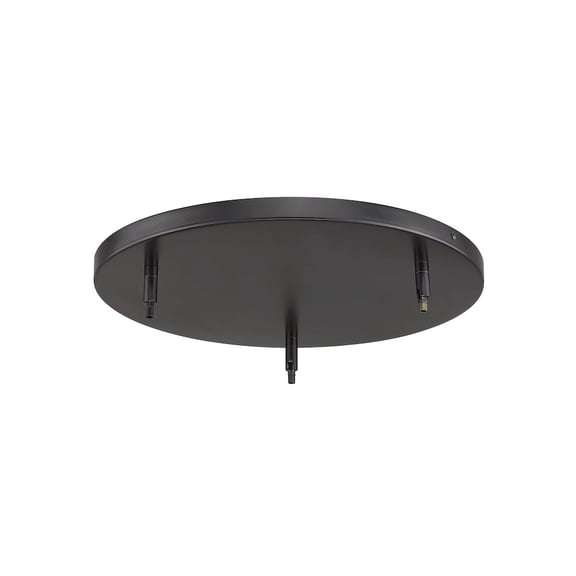Z-Lite 3 Light Ceiling Plate, Matte Black Frame Finish
