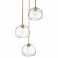 thumbnail image 1 of Z-Lite Chloe 3 Light Clear Textured Glass Steel Pendant in Olde Brass, 1 of 7