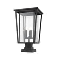thumbnail image 1 of Seoul 3 Light Outdoor Pier Mounted Fixture Clear, 1 of 5