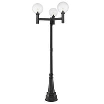 599BP3-564P-BK-Z-Lite-Laurent - 3 Light Outdoor Post Mount Light In Modern Style-107.5 Inches Tall and 39 Inches Wide