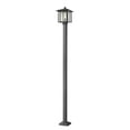 thumbnail image 1 of Z-Lite Seoul 3 Light 106" Glass Aluminum Outdoor Lamp Post in Black, 1 of 2