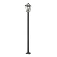 thumbnail image 1 of Z-Lite Talbot 3 Light 118" Clear Glass Steel Outdoor Lamp Post in Black, 1 of 3